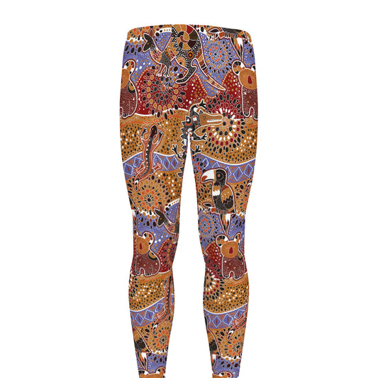 Australian Animals Pattern Print Men's leggings
