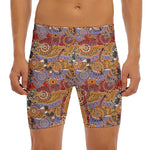 Australian Animals Pattern Print Men's Long Boxer Briefs