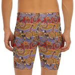 Australian Animals Pattern Print Men's Long Boxer Briefs
