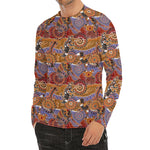 Australian Animals Pattern Print Men's Long Sleeve Rash Guard