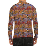 Australian Animals Pattern Print Men's Long Sleeve Rash Guard