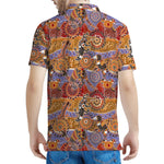 Australian Animals Pattern Print Men's Polo Shirt