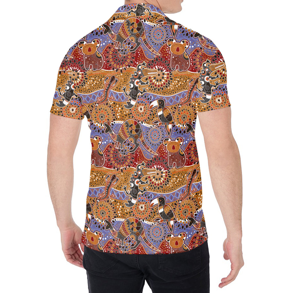 Australian Animals Pattern Print Men's Shirt