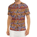 Australian Animals Pattern Print Men's Short Sleeve Rash Guard