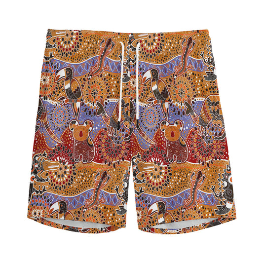 Australian Animals Pattern Print Men's Sports Shorts