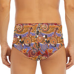 Australian Animals Pattern Print Men's Triangle Swim Briefs