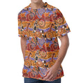 Australian Animals Pattern Print Men's Velvet T-Shirt