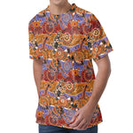 Australian Animals Pattern Print Men's Velvet T-Shirt