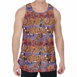 Australian Animals Pattern Print Men's Velvet Tank Top