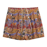 Australian Animals Pattern Print Mesh Shorts