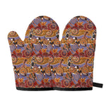 Australian Animals Pattern Print Oven Mitts