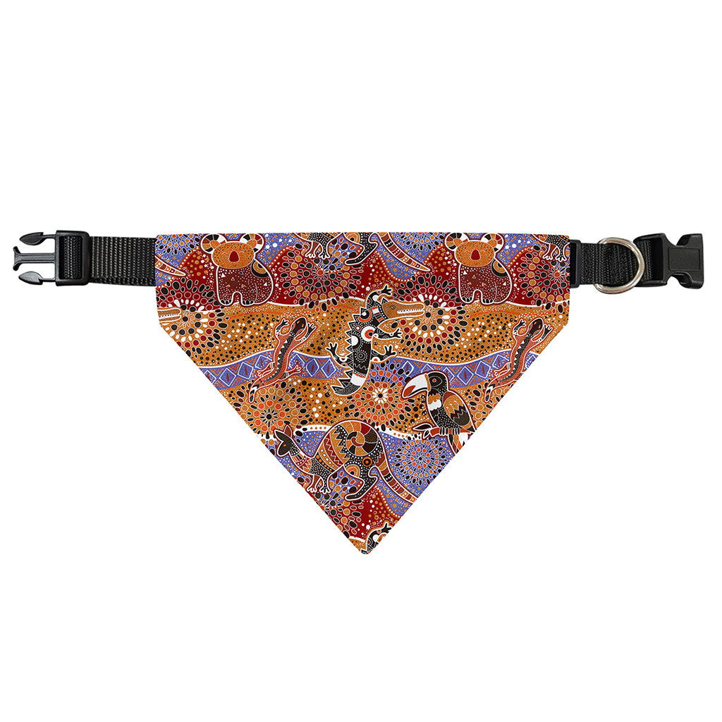 Australian Animals Pattern Print Over The Collar Dog Bandana