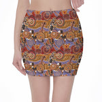 Australian Animals Pattern Print Pencil Mini Skirt