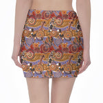 Australian Animals Pattern Print Pencil Mini Skirt