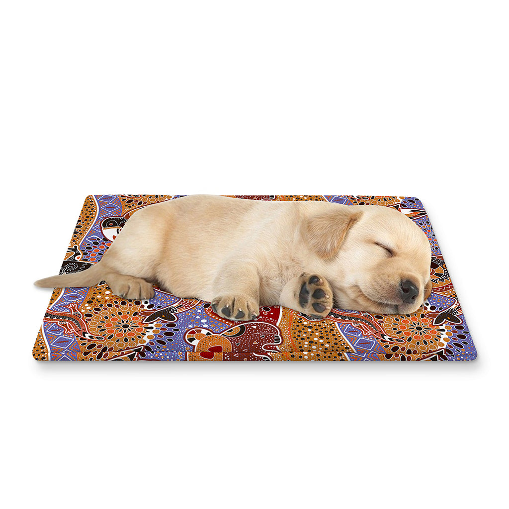 Australian Animals Pattern Print Pet Cooling Mat Cover