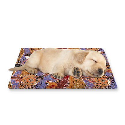 Australian Animals Pattern Print Pet Cooling Mat Cover