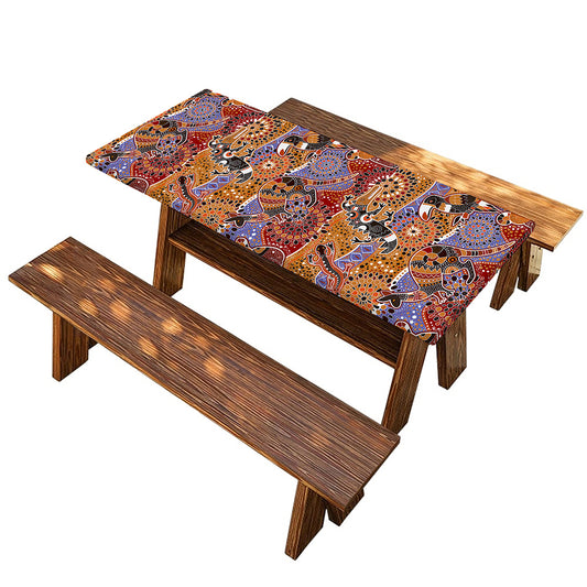 Australian Animals Pattern Print Picnic Table Cover