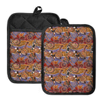 Australian Animals Pattern Print Pot Holders With Pocket