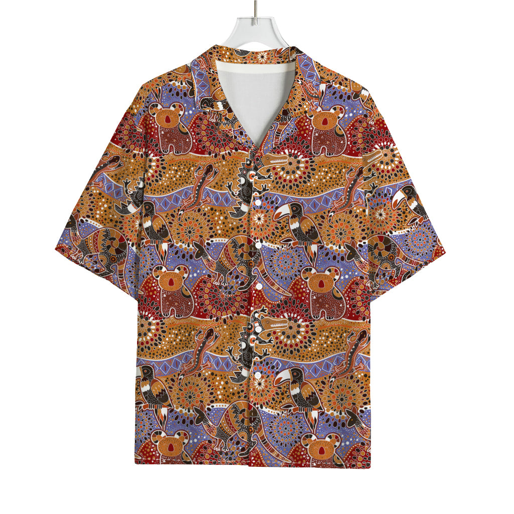 Australian Animals Pattern Print Rayon Hawaiian Shirt