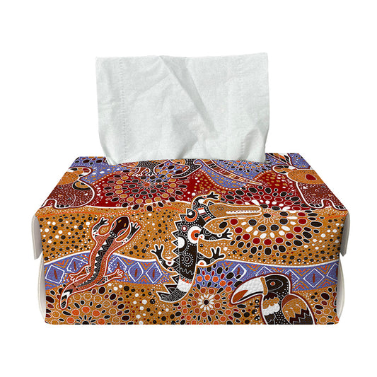 Australian Animals Pattern Print Rectangle Tissue Box Cover
