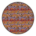 Australian Animals Pattern Print Round Floor Mat
