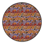 Australian Animals Pattern Print Round Floor Mat