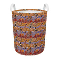 Australian Animals Pattern Print Round Laundry Basket