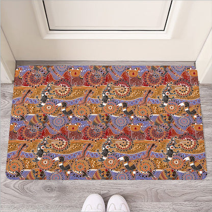 Australian Animals Pattern Print Rubber Doormat