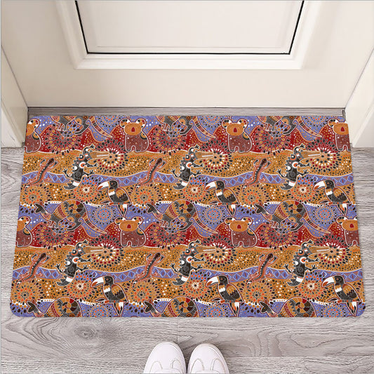 Australian Animals Pattern Print Rubber Doormat