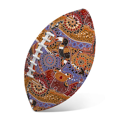Australian Animals Pattern Print Rugby Ball