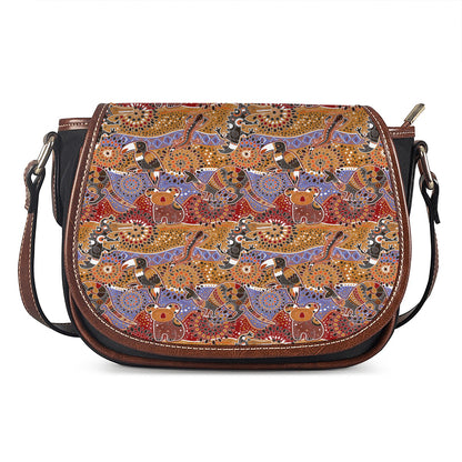 Australian Animals Pattern Print Saddle Bag