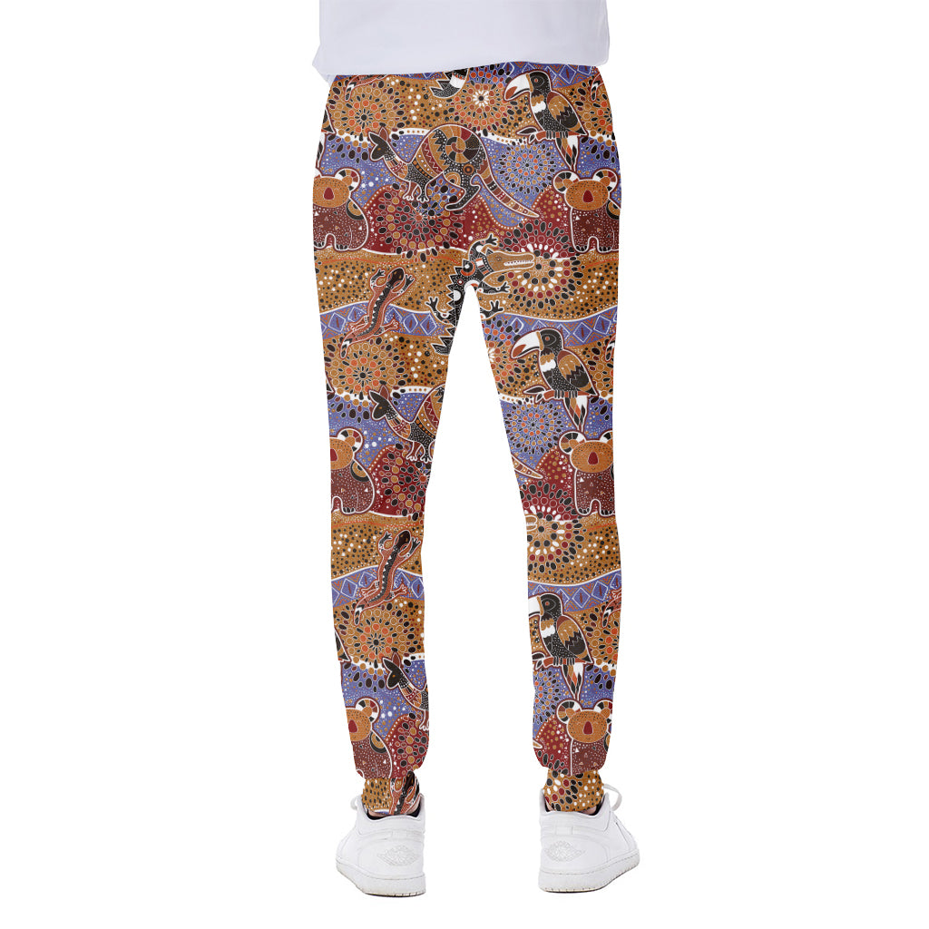 Australian Animals Pattern Print Scuba Joggers
