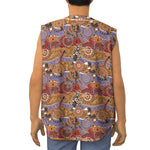 Australian Animals Pattern Print Sleeveless Baseball Jersey