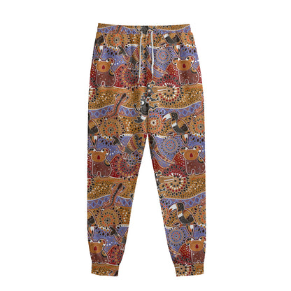 Australian Animals Pattern Print Sweatpants