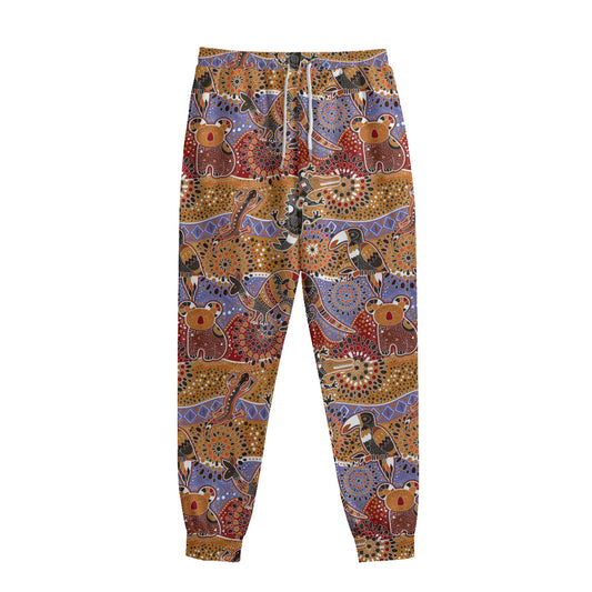 Australian Animals Pattern Print Sweatpants