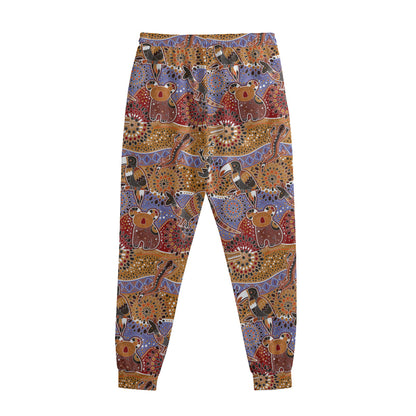 Australian Animals Pattern Print Sweatpants