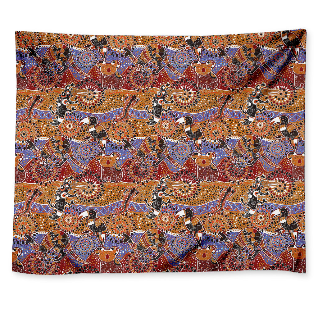 Australian Animals Pattern Print Tapestry