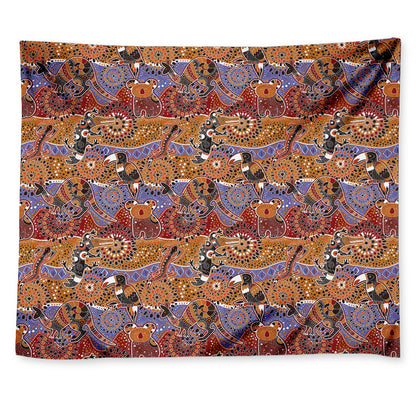 Australian Animals Pattern Print Tapestry