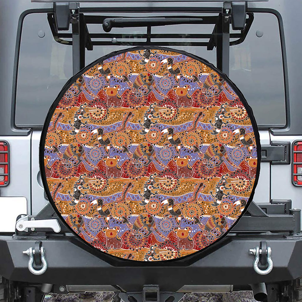 Australian Animals Pattern Print Tire Cover