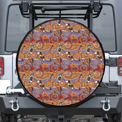 Australian Animals Pattern Print Tire Cover