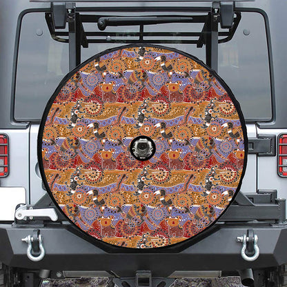 Australian Animals Pattern Print Tire Cover With Camera Hole