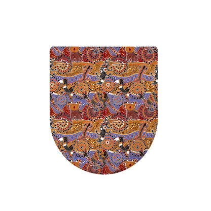 Australian Animals Pattern Print Toilet Lid Cover