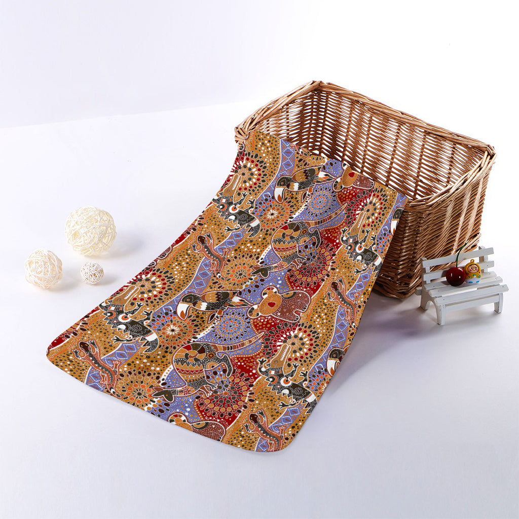 Australian Animals Pattern Print Towel