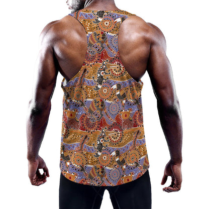 Australian Animals Pattern Print Training Tank Top