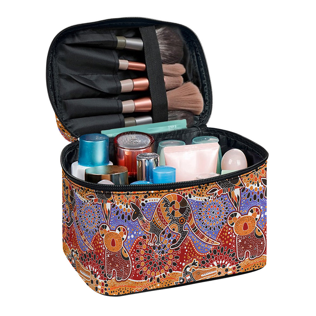 Australian Animals Pattern Print Travel Makeup Bag