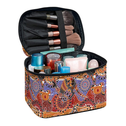 Australian Animals Pattern Print Travel Makeup Bag