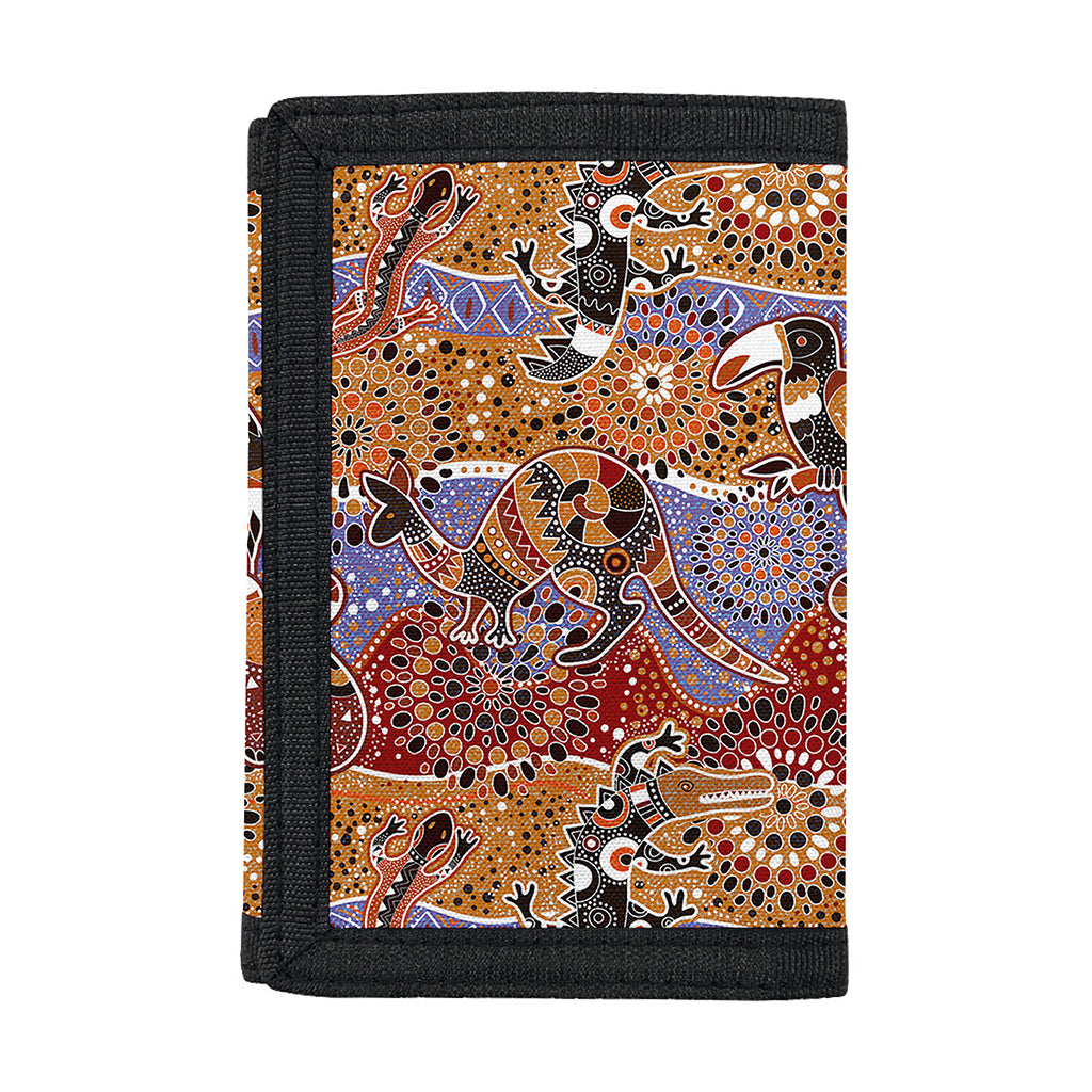 Australian Animals Pattern Print Trifold Wallet