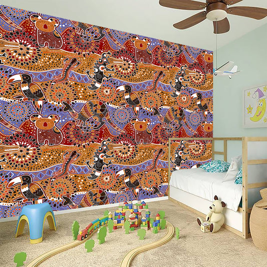 Australian Animals Pattern Print Wall Sticker