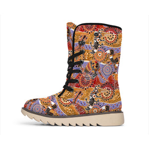 Australian Animals Pattern Print Winter Boots