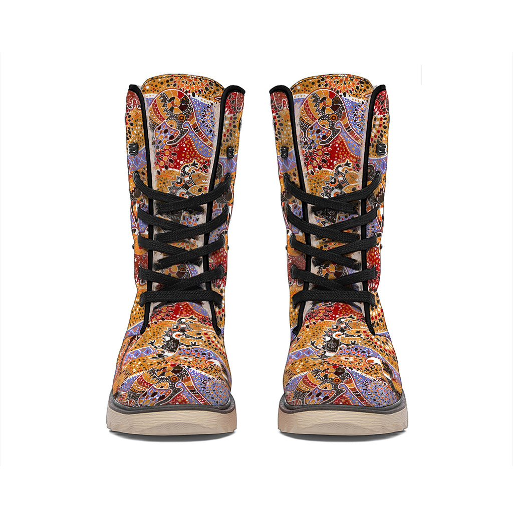 Australian Animals Pattern Print Winter Boots